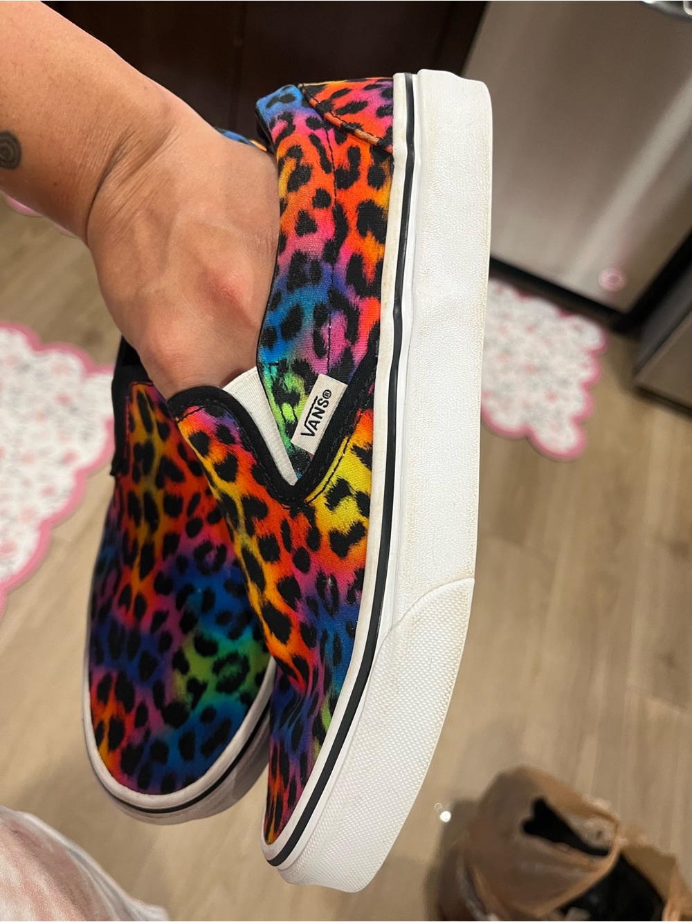 Vans Rainbow Leopard Slip-On Sneakers - Picture 3 of 5